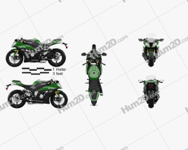 Kawasaki ZX-10R 2014 Motorcycle clipart