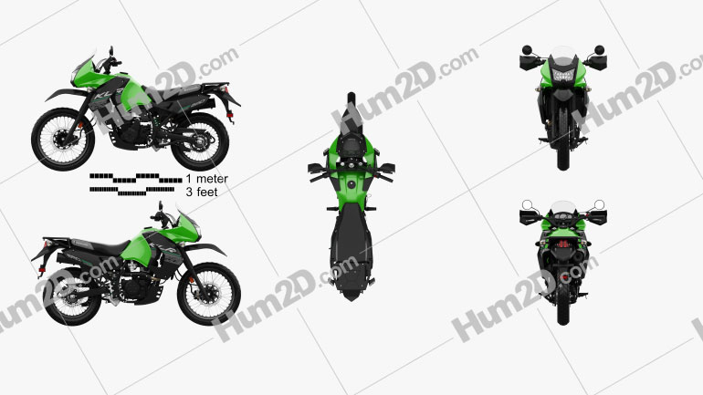 Kawasaki KLR650 2015 Motorcycle clipart