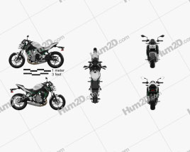 Kawasaki Z650 2017 Motorrad clipart