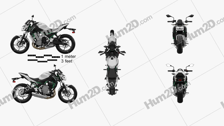 Kawasaki Z650 2017 Motorcycle clipart