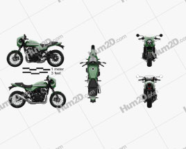 Kawasaki Ninja Z900RS Cafe 2018 Motorcycle clipart