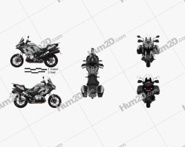 Kawasaki Versys 1000 SE LTplus 2019 Motorcycle clipart