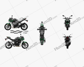 Kawasaki Z400 2019 Motorcycle clipart