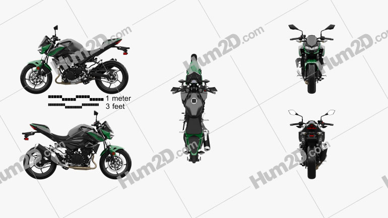 Kawasaki Z400 2019 Motorcycle clipart