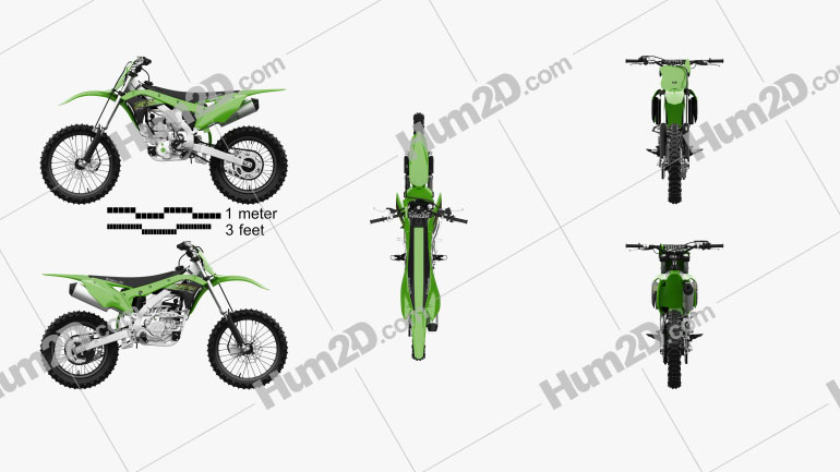 Kawasaki KX250 2020 Moto clipart