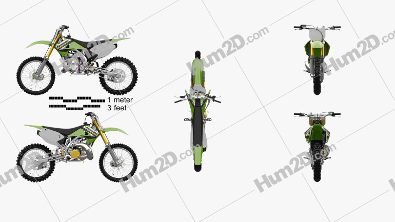 Kawasaki KX250 2003 Moto clipart