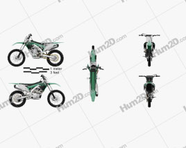 Kawasaki KX450F 2016 Motorcycle clipart