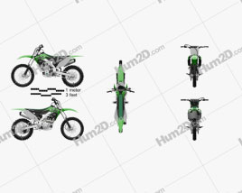 Kawasaki KX250F 2016 Motorcycle clipart