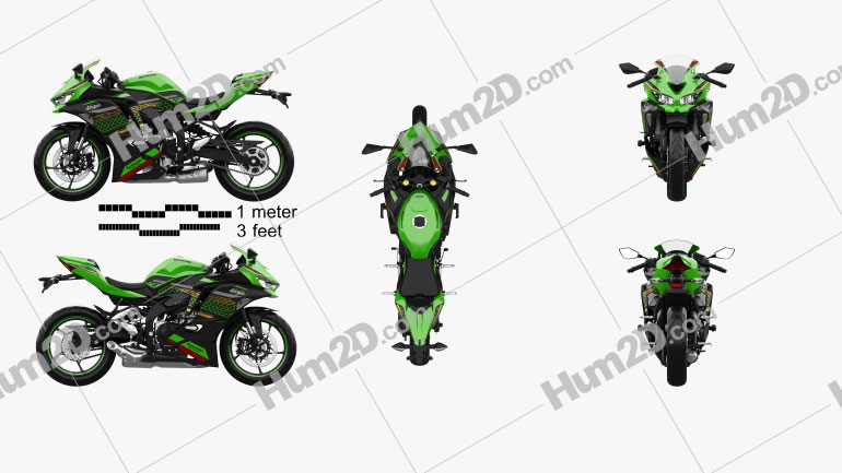 Kawasaki Ninja ZX-25R 2020 Motorcycle clipart