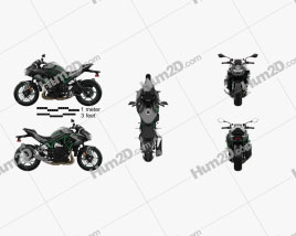 Kawasaki Z H2 2021 Moto clipart