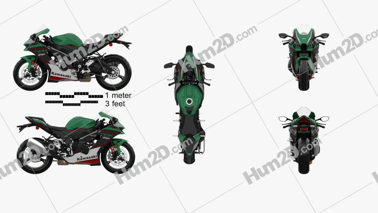 Kawasaki ZX-10R 2021 Motorcycle clipart