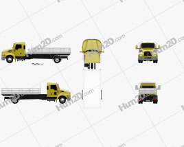 Kenworth T170 Flatbed Truck 2009 clipart