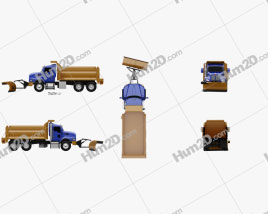 Kenworth T470 Road Cleaner Truck 3-axle 2009 clipart
