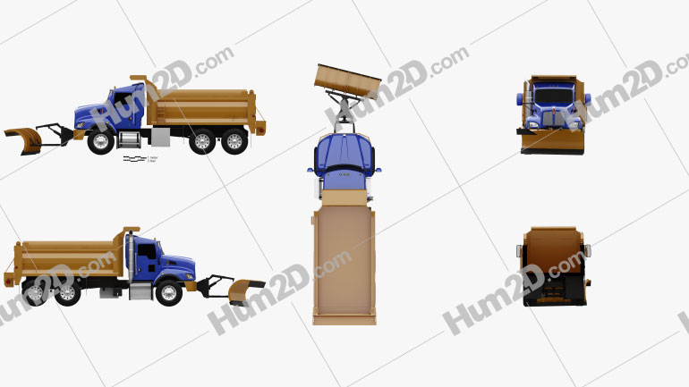 Kenworth T470 Road Cleaner Truck 3-axle 2009 Clipart Image