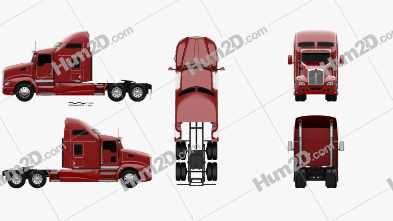 Kenworth T660 Caminhão trator 2008 clipart