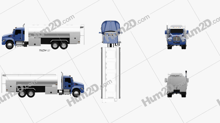 Kenworth T370 Tanker Truck 3-axle 2009 PNG Clipart