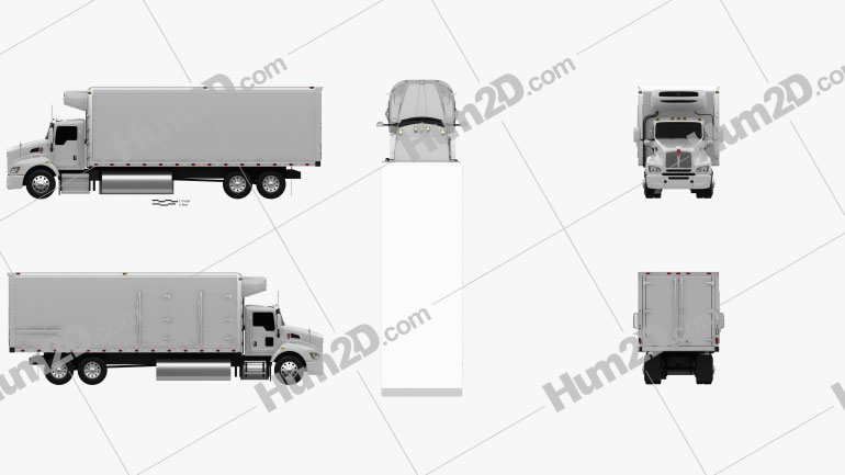 Kenworth T440 Refrigerator Truck 3-eixos 2009 clipart