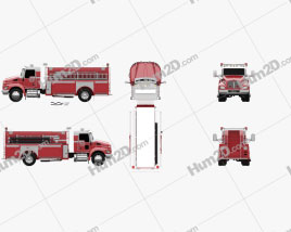 Kenworth T370 Feuerwehrfahrzeug 2009 clipart