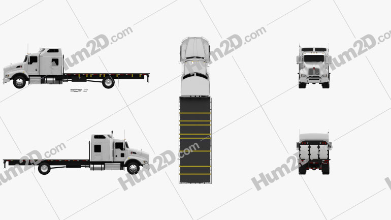 Kenworth T400 Flatbed Truck 2012 PNG Clipart