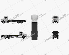 Kenworth T450 Flatbed Truck 1995 clipart