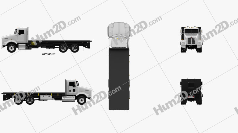 Kenworth T450 Flatbed Truck 1995 PNG Clipart