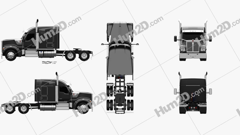 Kenworth W990 72-inch Sleeper Cab Tractor Truck 2018 PNG Clipart
