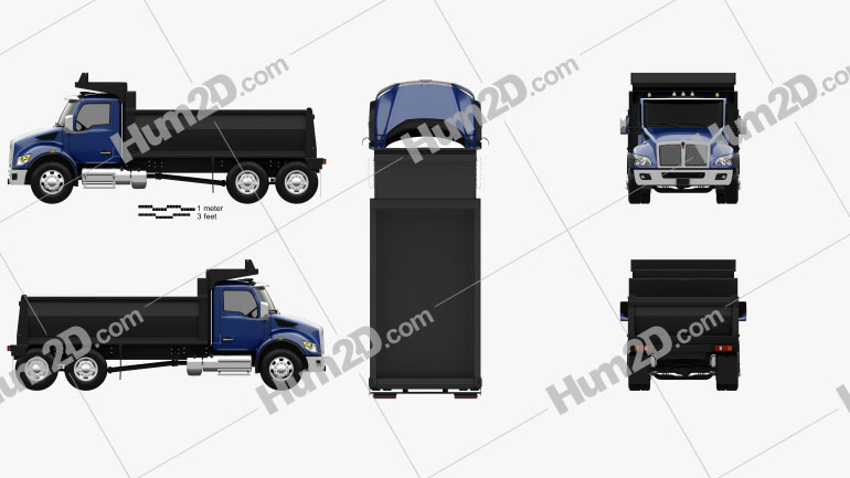Kenworth T480 Dump Truck 2021 Clipart Bild