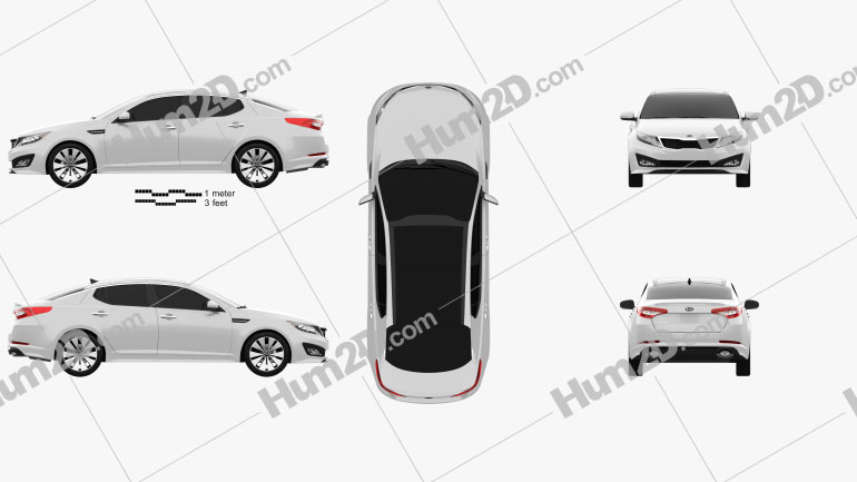 Kia Optima (K5) 2011 car clipart