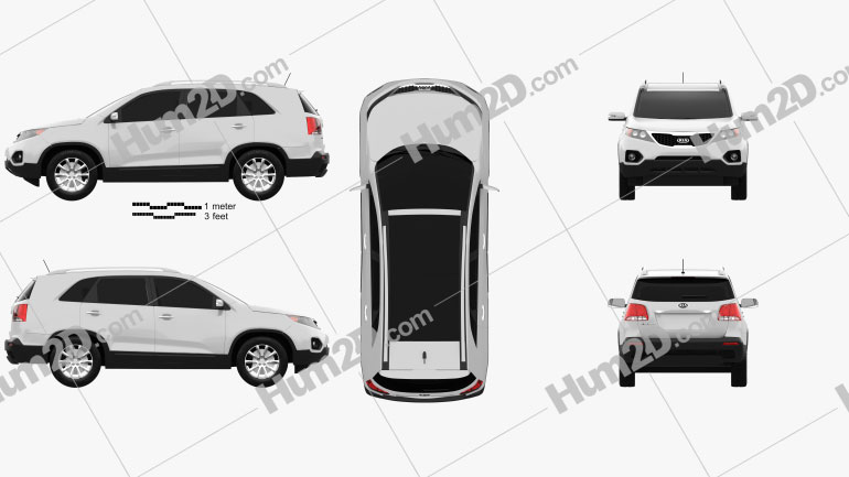 Kia Sorento 2011 car clipart