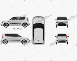 Kia Soul 2012 car clipart