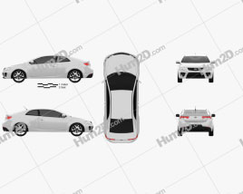 Kia Cerato Coupe 2012 car clipart