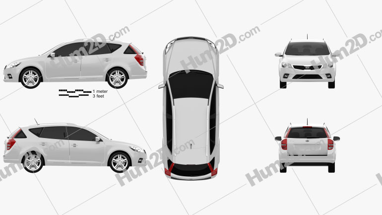 Kia Ceed SW 2011 PNG Clipart