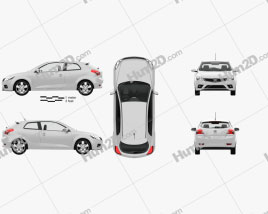 Kia Pro Ceed with HQ Interior 2011 car clipart