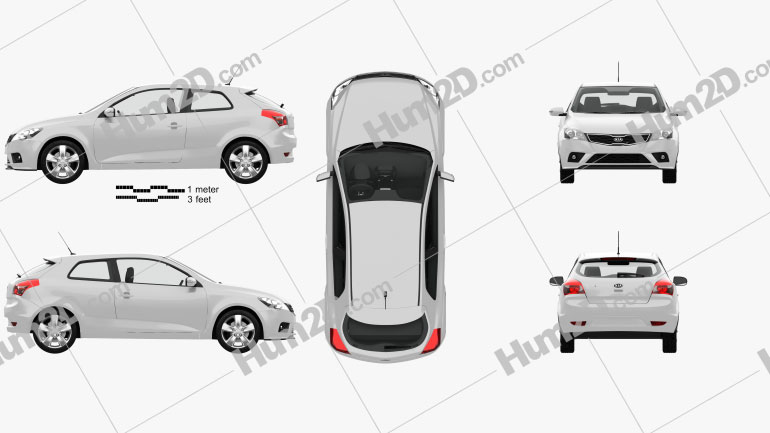 Kia Pro Ceed with HQ Interior 2011 car clipart