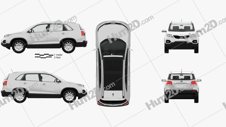 Kia Sorento com interior HQ 2011 car clipart