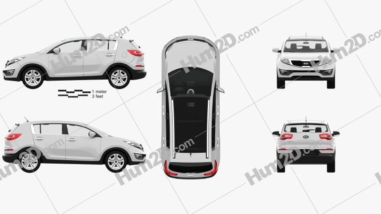 Kia Sportage mit HD Innenraum 2011 car clipart