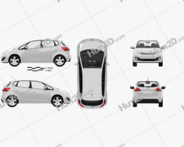Kia Venga com interior HQ 2011 car clipart