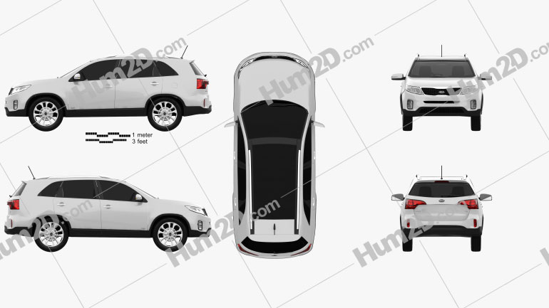 Kia Sorento XM 2012 car clipart