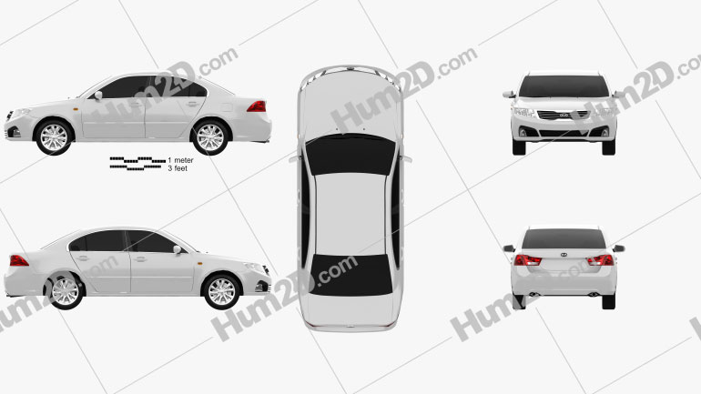 Kia Optima (Magentis) 2010 car clipart