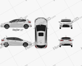 Kia Forte hatchback 2014 car clipart