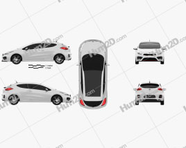 Kia Pro Ceed GT 2014 car clipart
