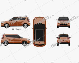 Kia Soul 2013 car clipart