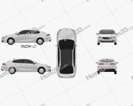 Kia K4 2015 car clipart