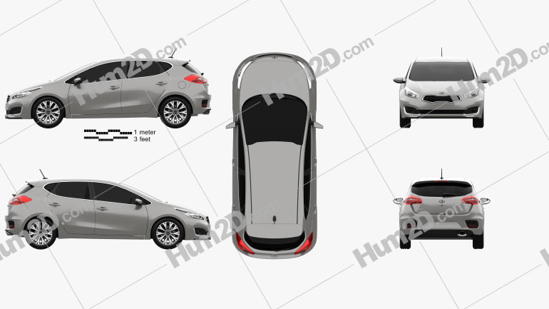 Kia Ceed EcoDynamics hatchback 2015 car clipart