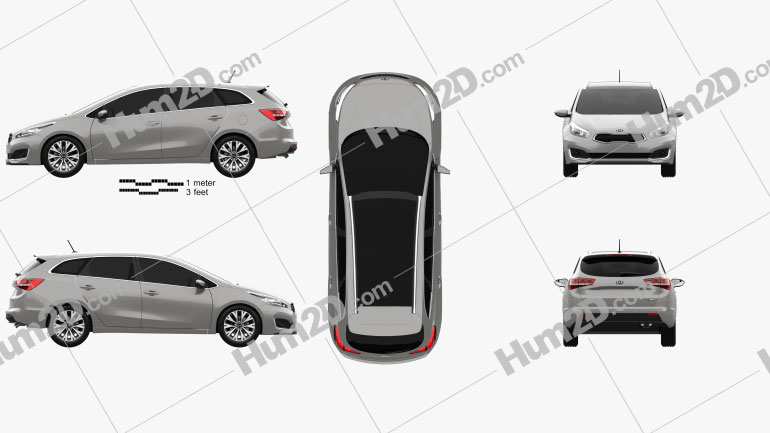 Kia Ceed SW EcoDynamics 2015 car clipart