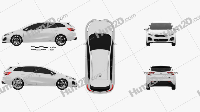 Kia Ceed Sw Gt Line 15 Clipart And Blueprint Download Vehicles Clip Art Images In Png Psd