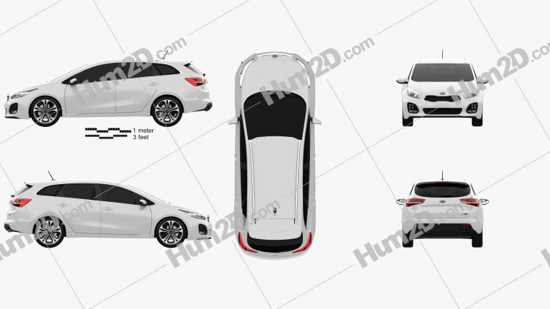 Kia Ceed SW GT Line 2015 PNG Clipart