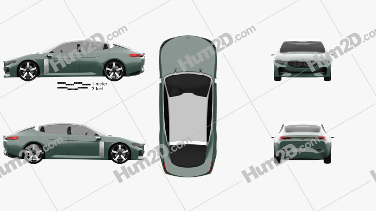 Kia Novo 2015 car clipart