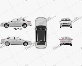 Kia Optima mit HD Innenraum 2016 car clipart