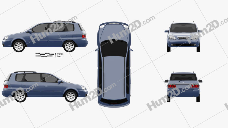 Kia Carens (RS) 2002 PNG Clipart